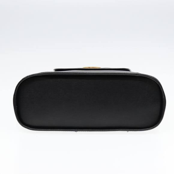 CELINE Hand Bag Leather 2way Black Gold Auth 85493 - Picture 5 of 16